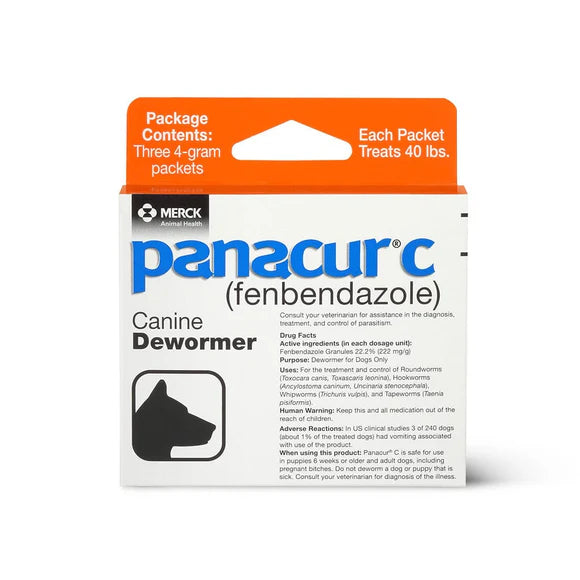 Panacur C (Fenbendazole) Canine Dewormer (4 gram)