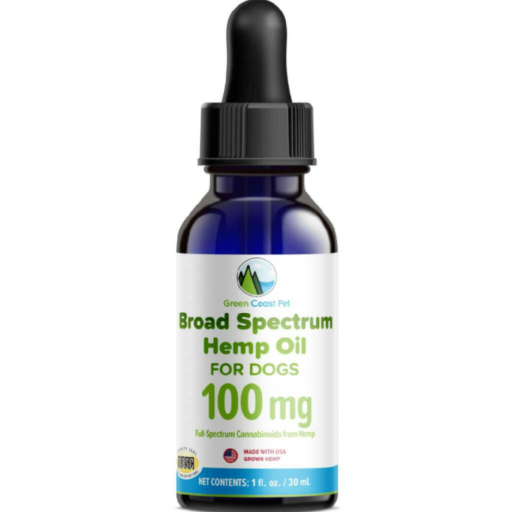 Green Coast Pet Broad Spectrum Hemp Oil for Dogs (100 mg)